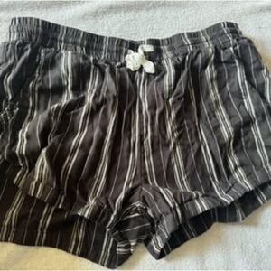 Billabong Black Shorts with White Pinstripes